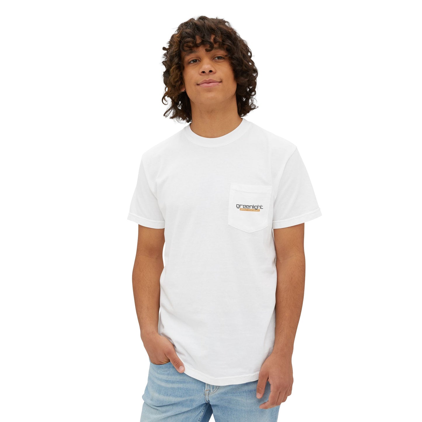 Unisex Garment-Dyed Pocket T-Shirt w/ Greenlight Gaming Logo