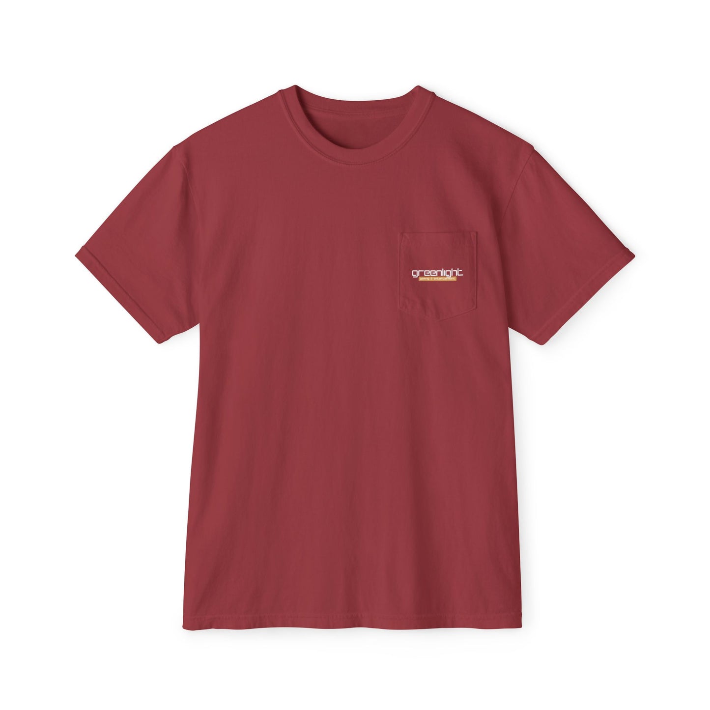 Unisex Garment-Dyed Pocket T-Shirt w/ Greenlight Gaming Logo