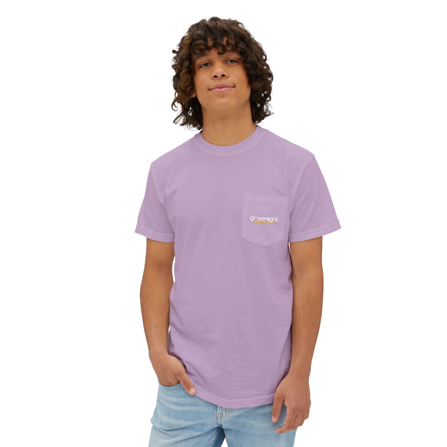 Unisex Garment-Dyed Pocket T-Shirt w/ Greenlight Gaming Logo