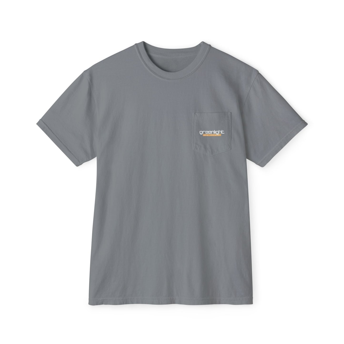 Unisex Garment-Dyed Pocket T-Shirt w/ Greenlight Gaming Logo