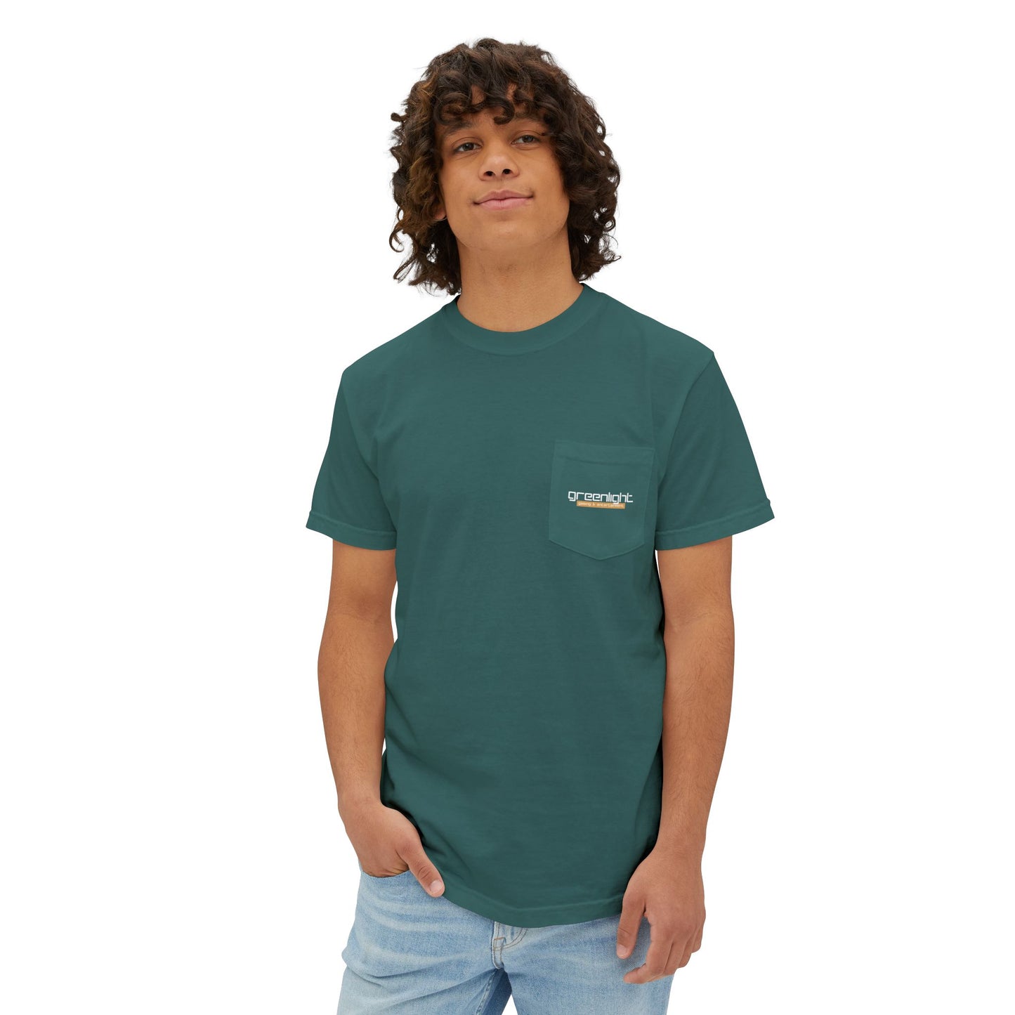 Unisex Garment-Dyed Pocket T-Shirt w/ Greenlight Gaming Logo