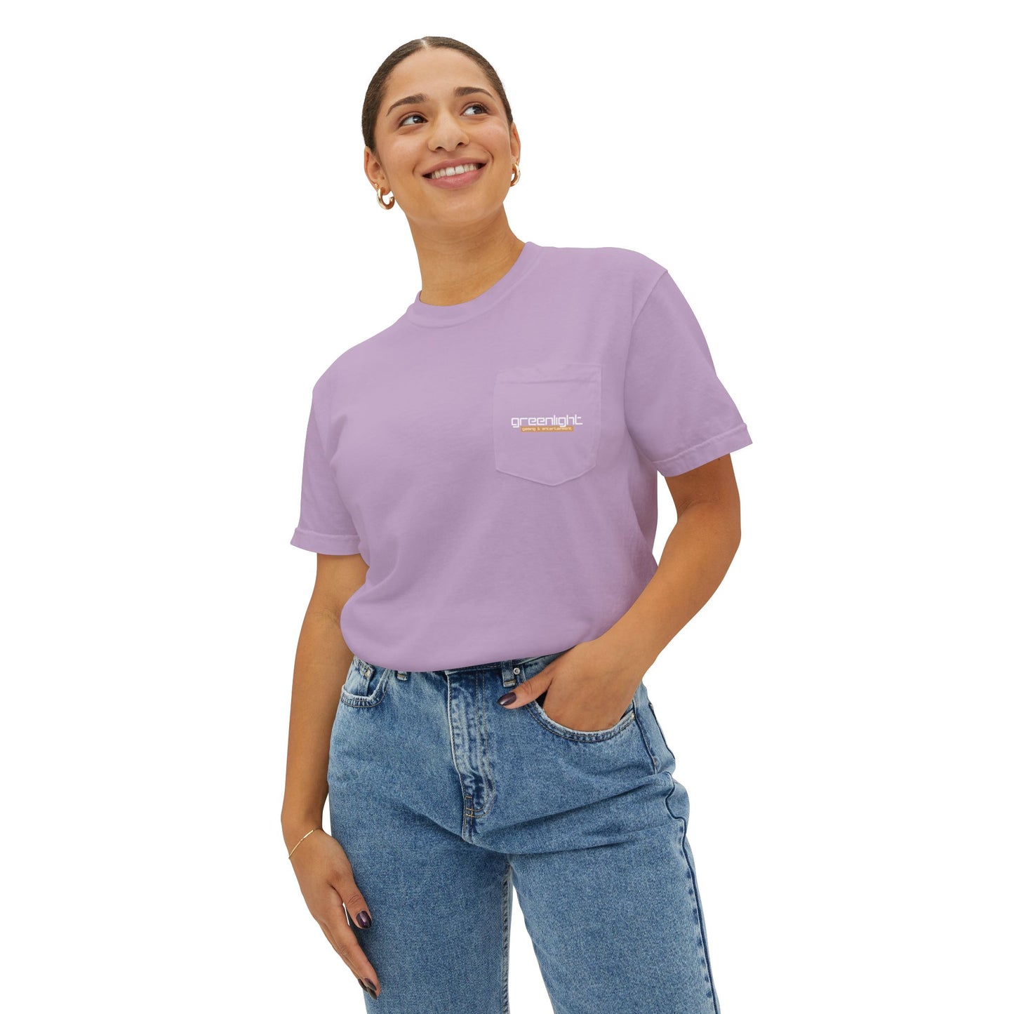Unisex Garment-Dyed Pocket T-Shirt w/ Greenlight Gaming Logo
