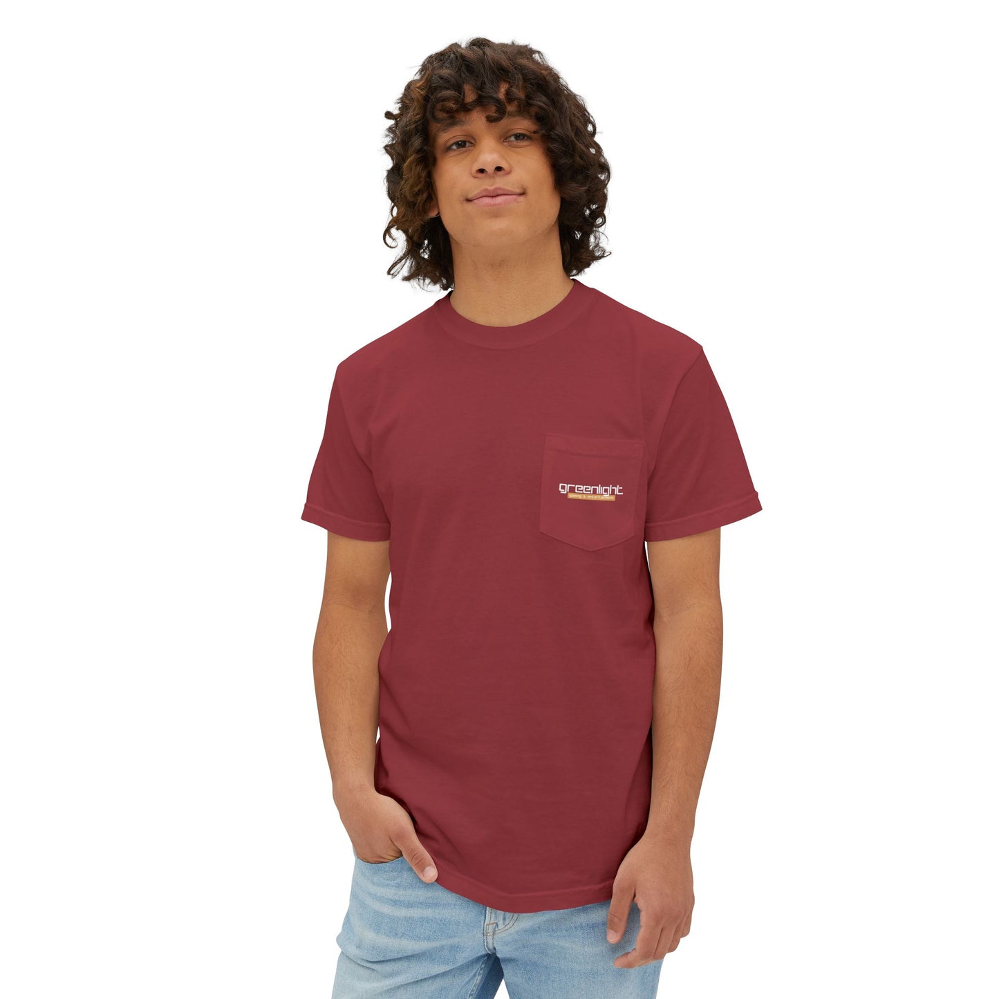Unisex Garment-Dyed Pocket T-Shirt w/ Greenlight Gaming Logo