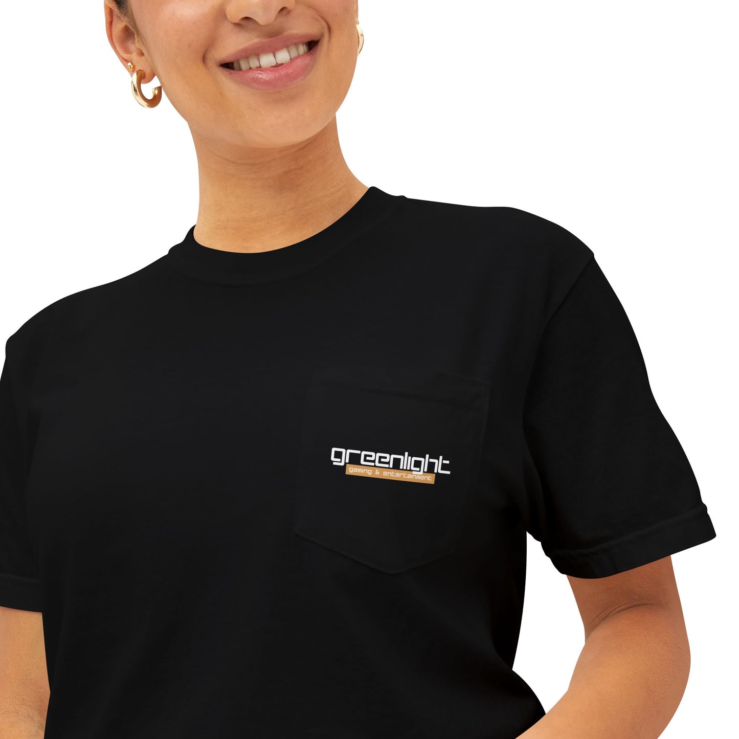 Unisex Garment-Dyed Pocket T-Shirt w/ Greenlight Gaming Logo