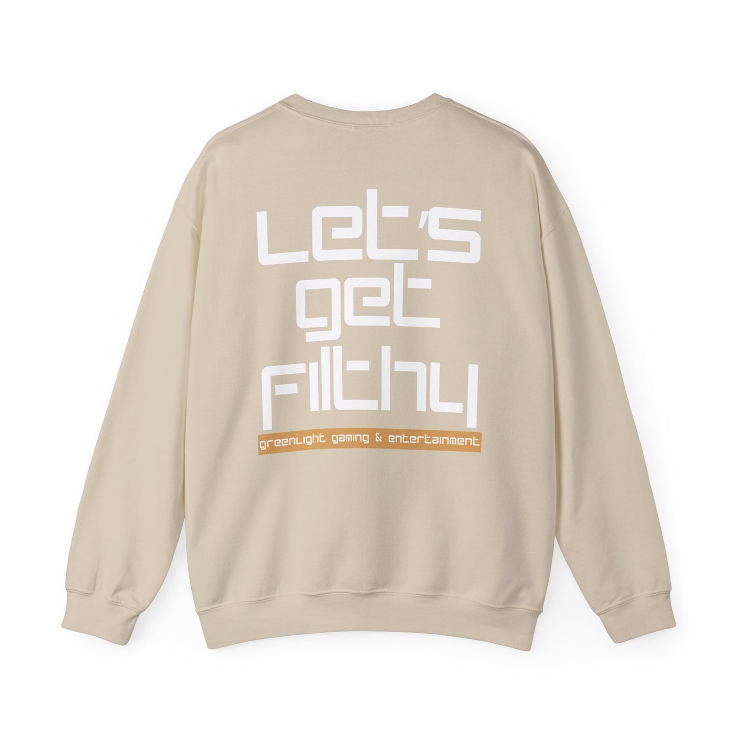 Unisex Sweatshirt, Retro Style Crewneck - Greenlight Gaming, 'Let's Get Filthy'