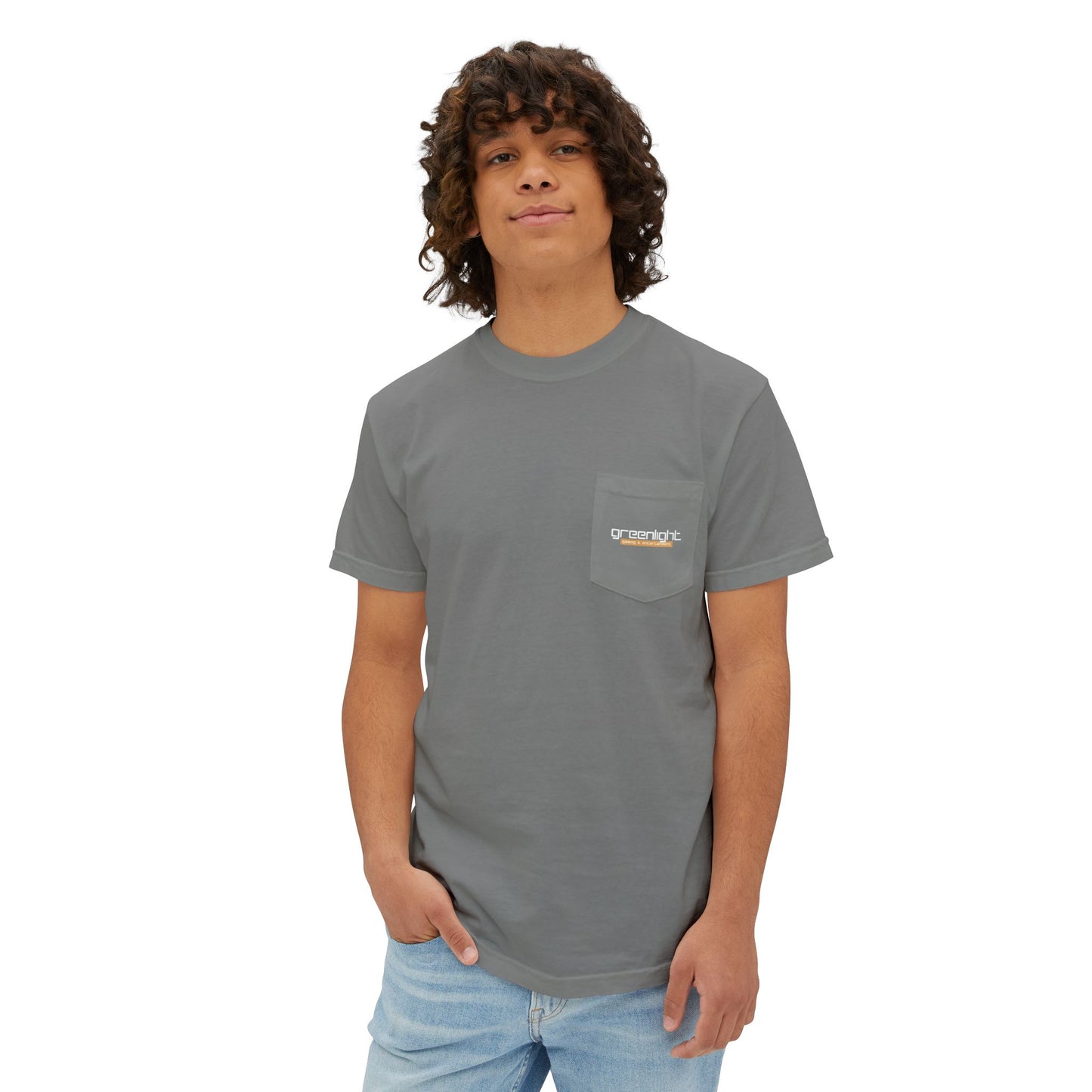 Unisex Garment-Dyed Pocket T-Shirt w/ Greenlight Gaming Logo