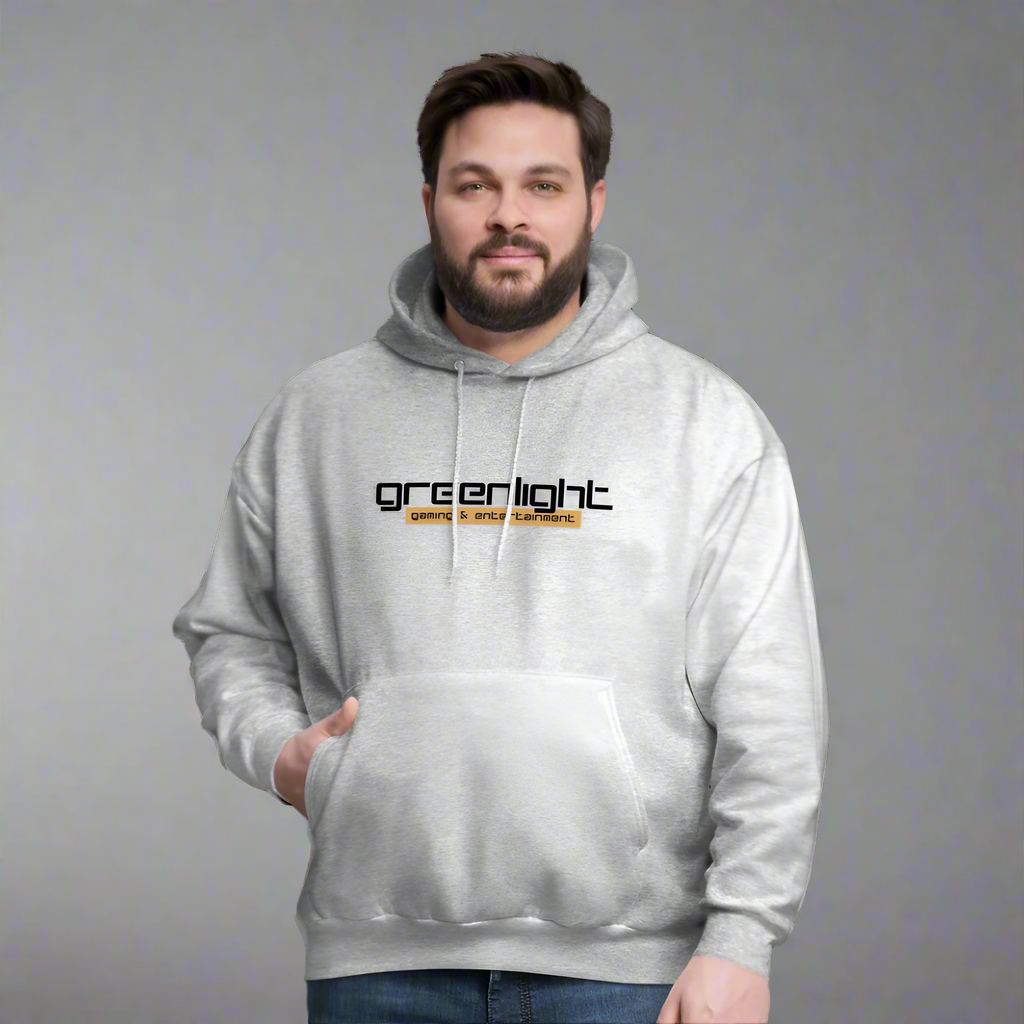 Hoodie - Greenlight Gaming Logo - heather gray