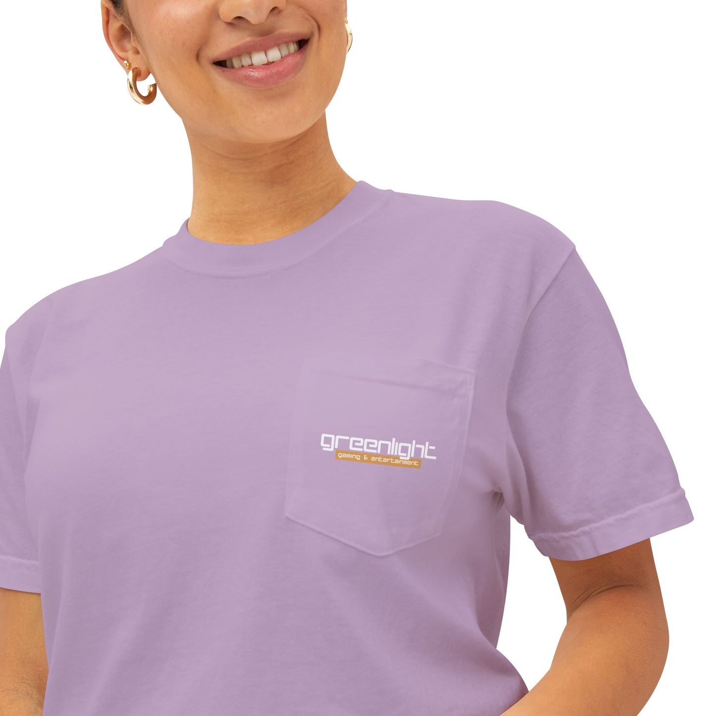 Unisex Garment-Dyed Pocket T-Shirt w/ Greenlight Gaming Logo