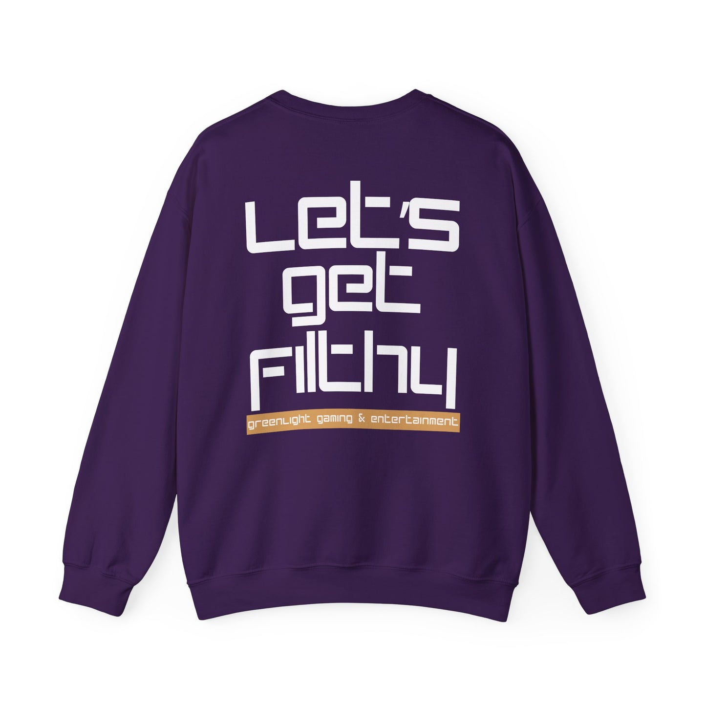 Unisex Sweatshirt, Retro Style Crewneck - Greenlight Gaming, 'Let's Get Filthy'