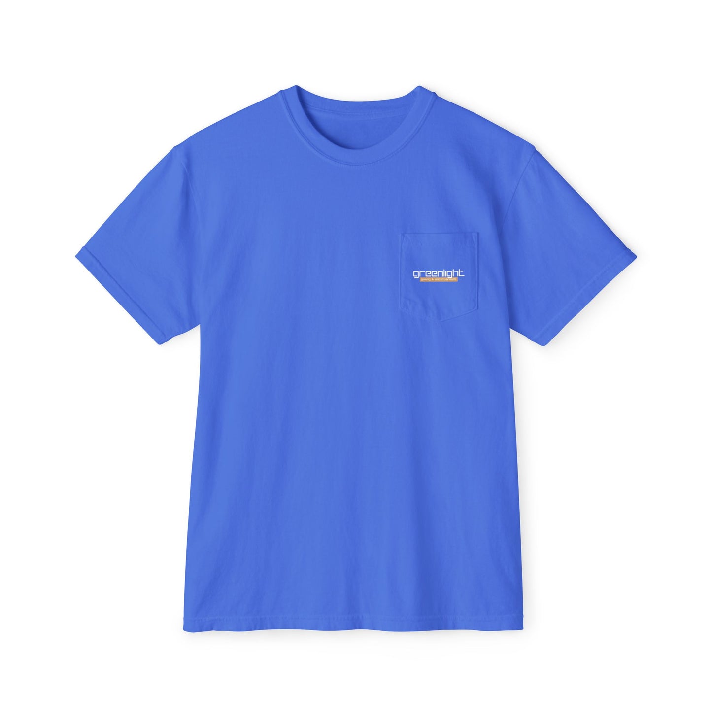 Unisex Garment-Dyed Pocket T-Shirt w/ Greenlight Gaming Logo