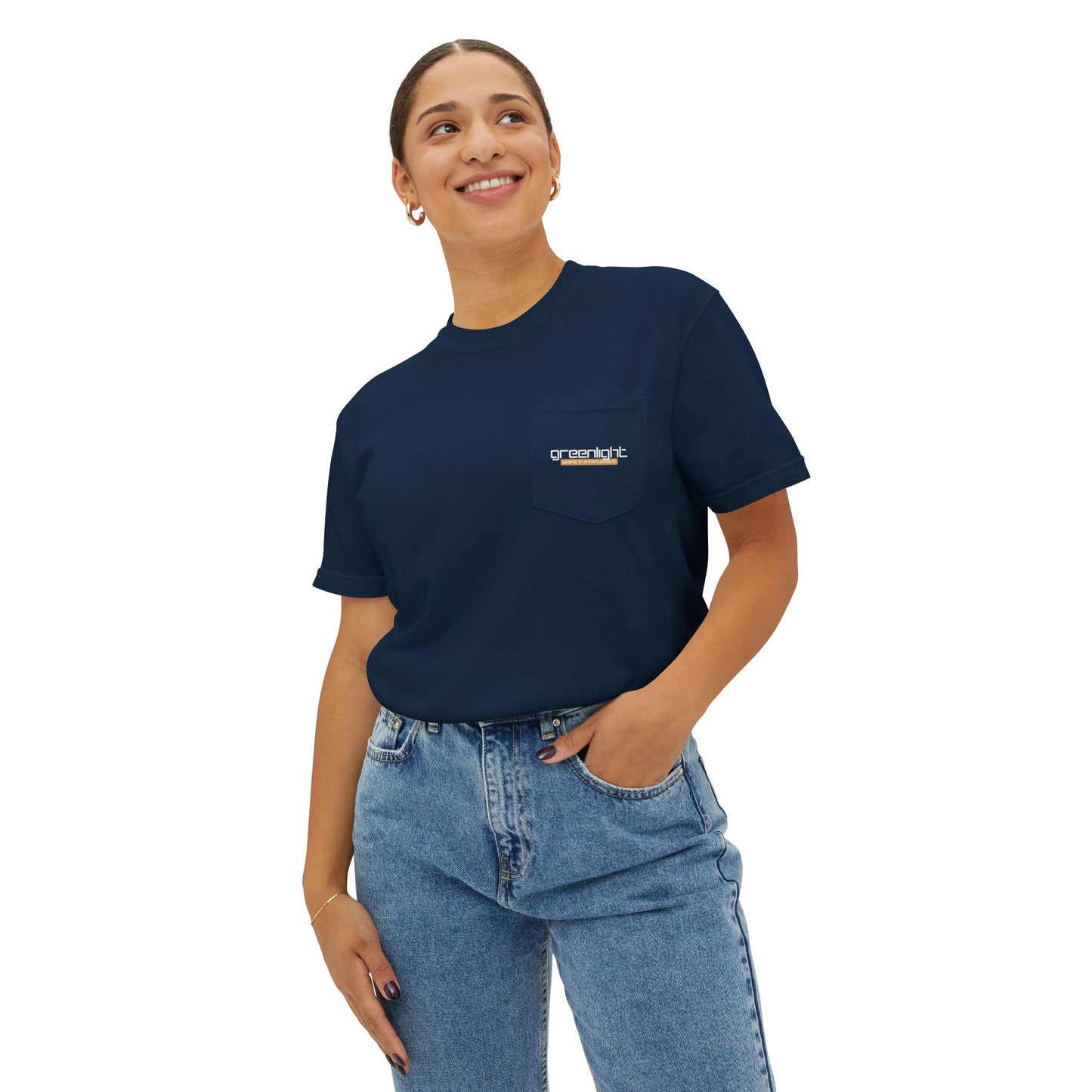Unisex Garment-Dyed Pocket T-Shirt w/ Greenlight Gaming Logo