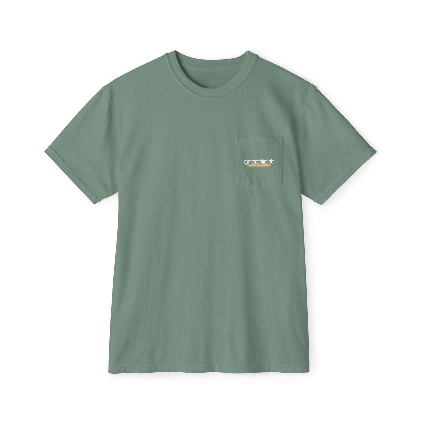 Unisex Garment-Dyed Pocket T-Shirt w/ Greenlight Gaming Logo