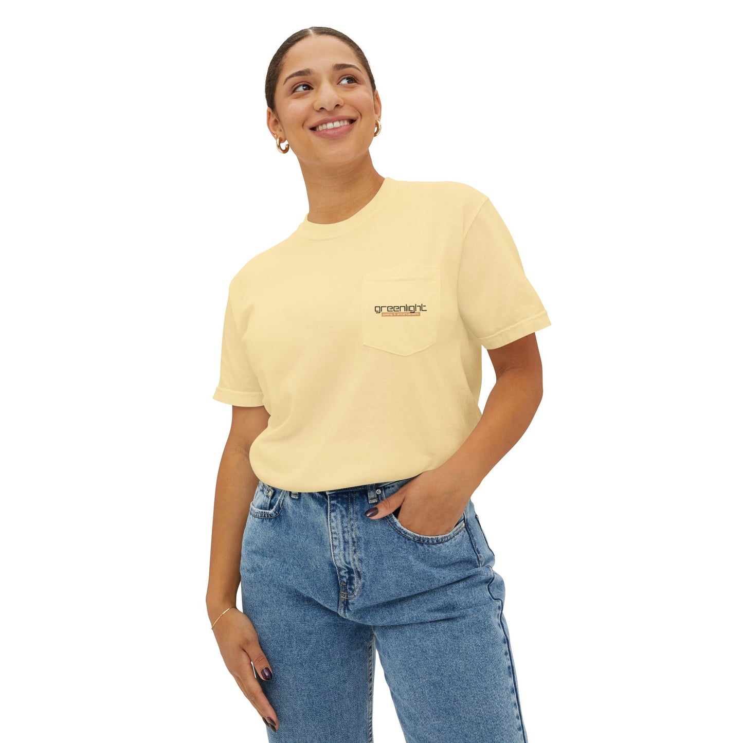 Unisex Garment-Dyed Pocket T-Shirt w/ Greenlight Gaming Logo
