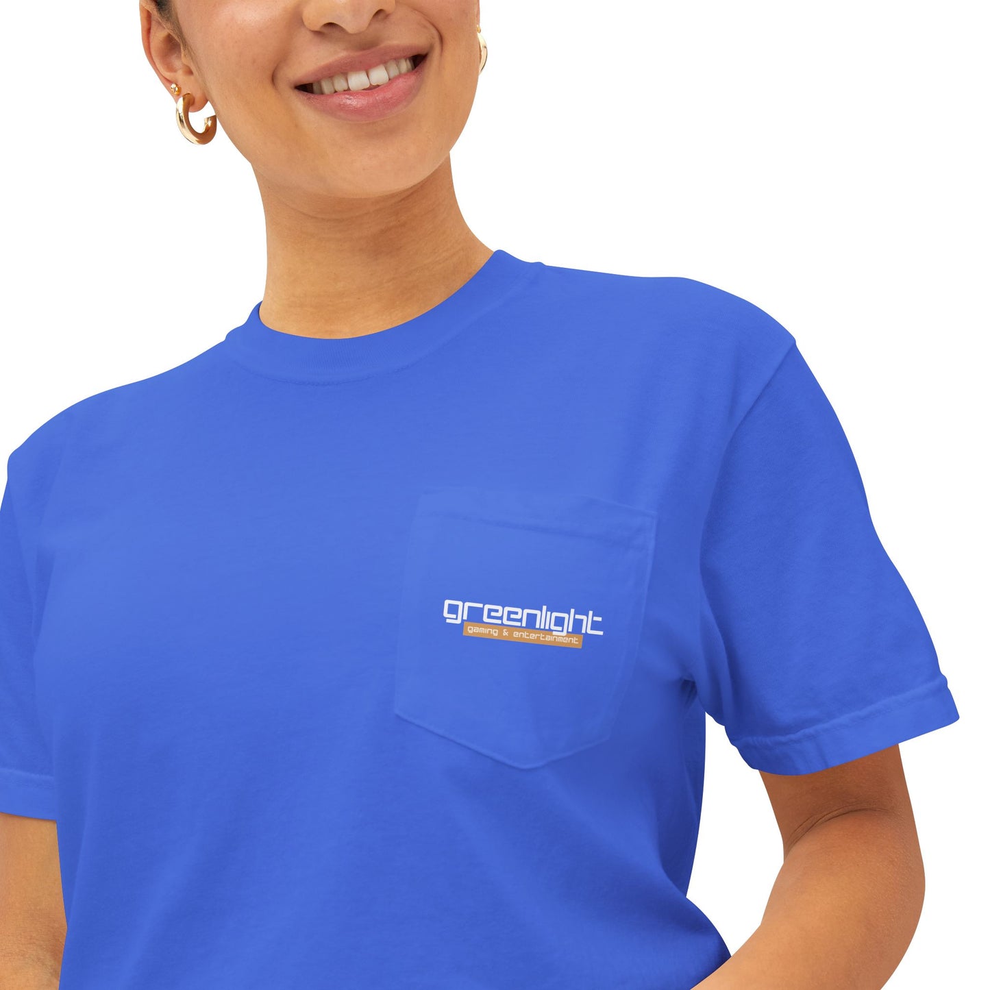 Unisex Garment-Dyed Pocket T-Shirt w/ Greenlight Gaming Logo