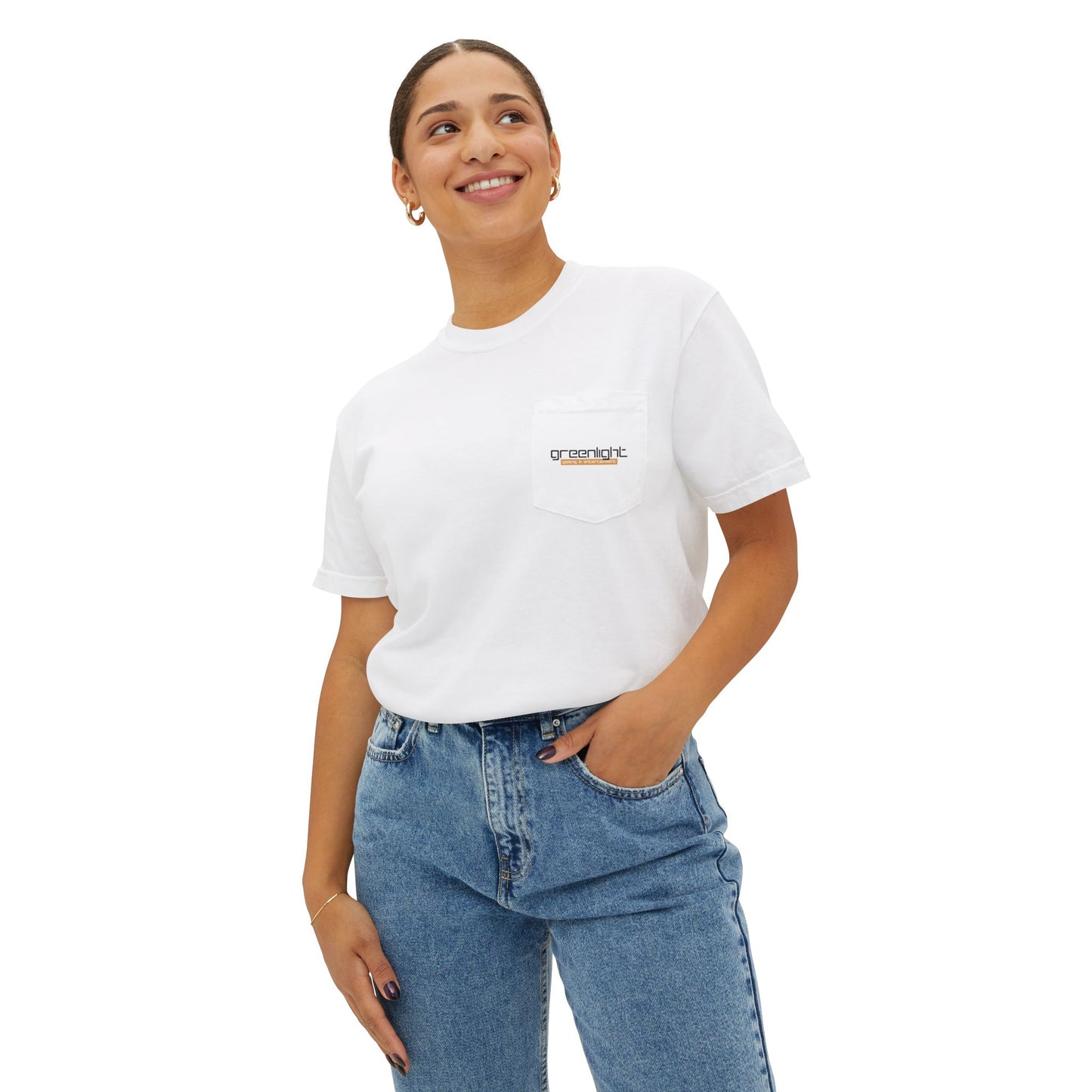 Unisex Garment-Dyed Pocket T-Shirt w/ Greenlight Gaming Logo