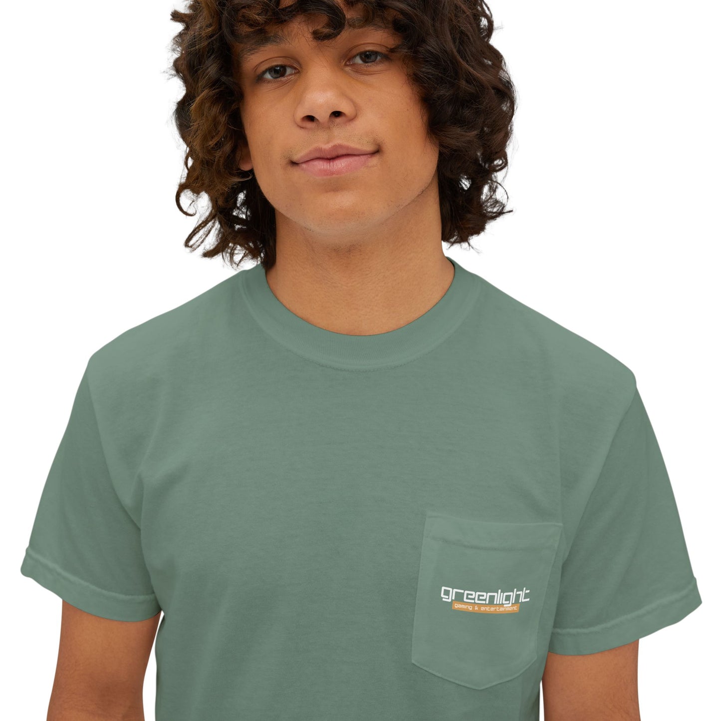 Unisex Garment-Dyed Pocket T-Shirt w/ Greenlight Gaming Logo