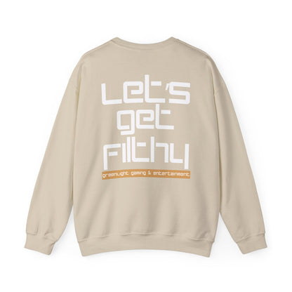 Unisex Sweatshirt, Retro Style Crewneck - Greenlight Gaming, 'Let's Get Filthy'