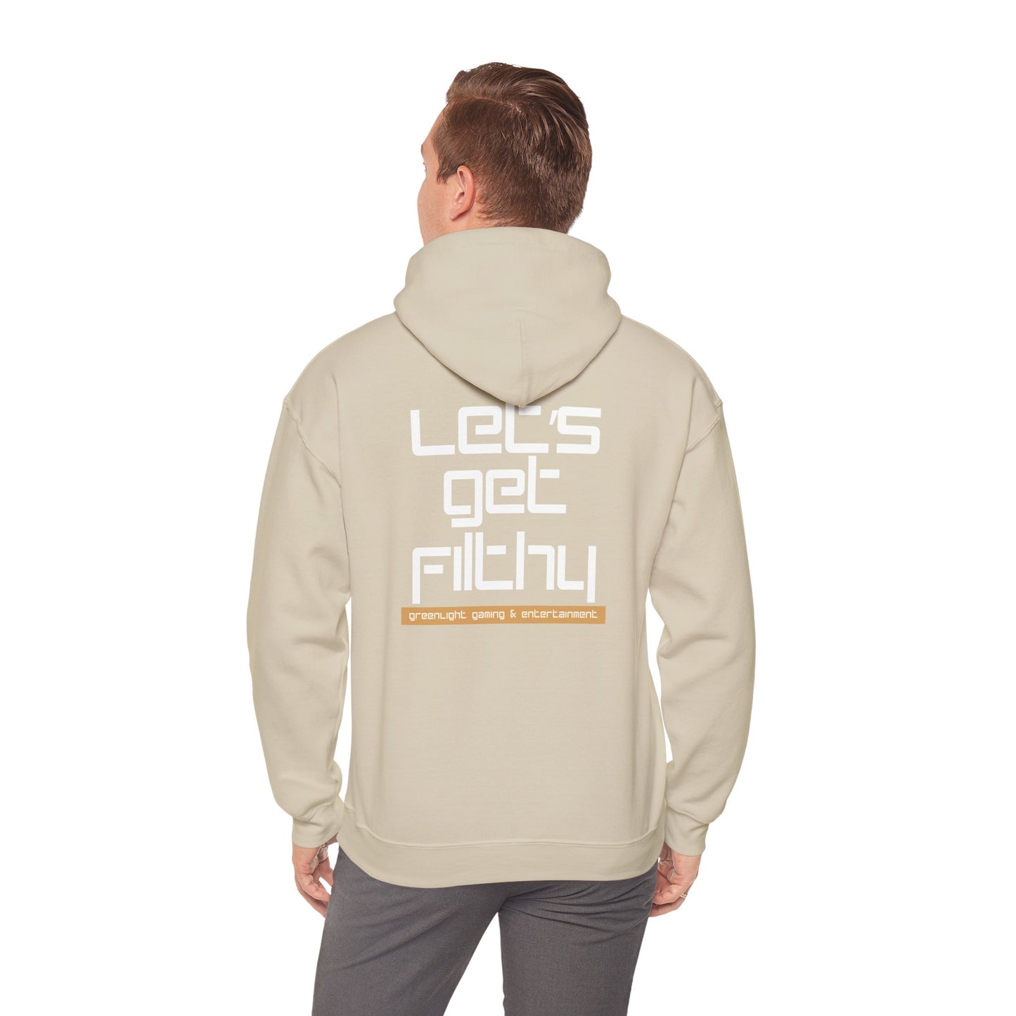Greenlight Gaming Hooded Sweatshirt | Cozy Unisex Hoodie - Carhartt Inspired Design - 'Let's Get Filthy'
