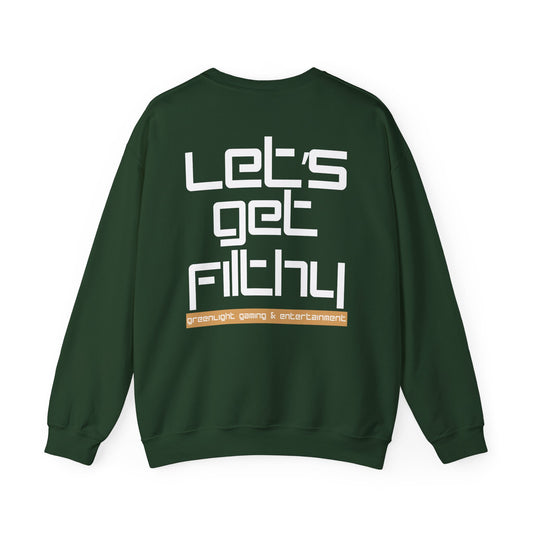 Unisex Sweatshirt, Retro Style Crewneck - Greenlight Gaming, 'Let's Get Filthy'