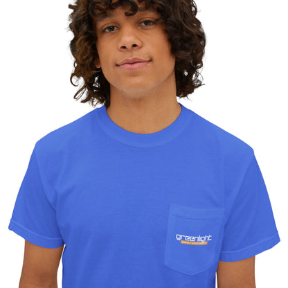 Unisex Garment-Dyed Pocket T-Shirt w/ Greenlight Gaming Logo