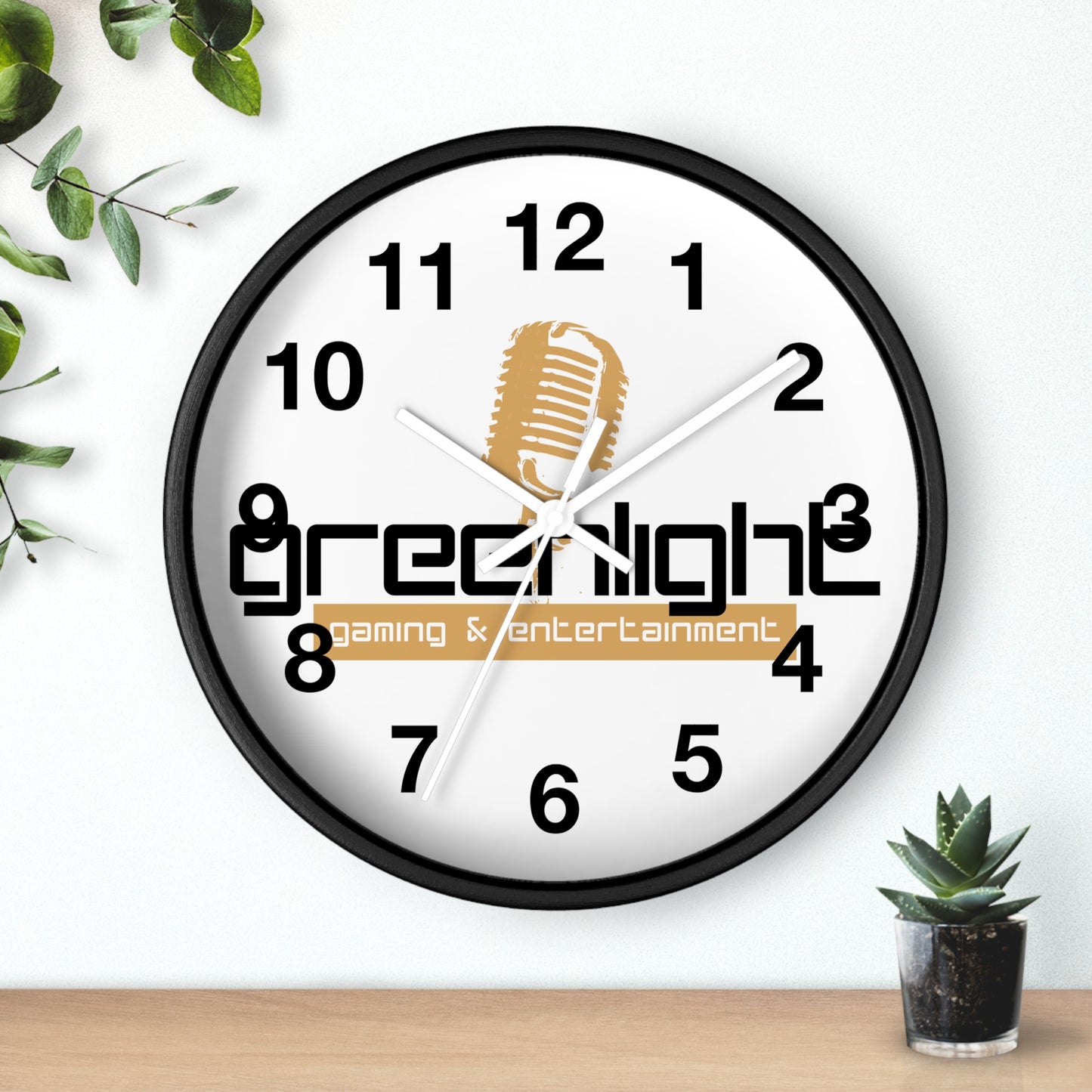 Gaming Wall Clock with Greenlight Logo