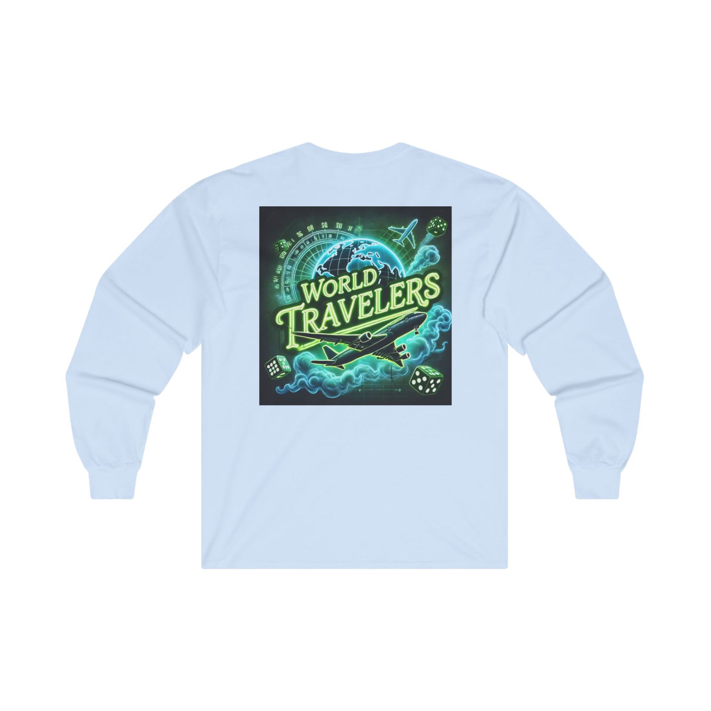 Unisex Ultra Cotton Long Sleeve Tee - Greenlight Gaming & World Travelers Design