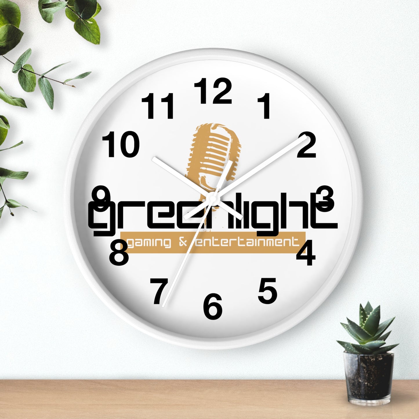 Gaming Wall Clock with Greenlight Logo