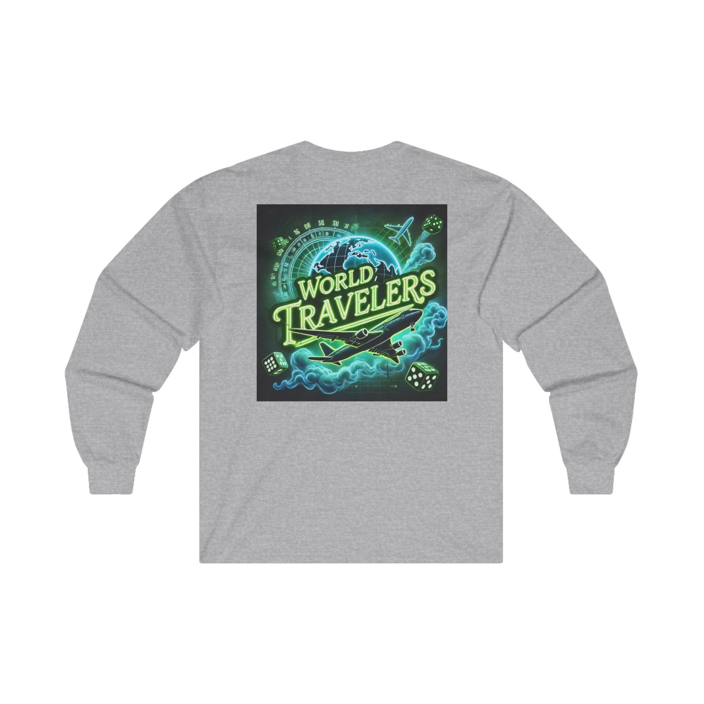 Unisex Ultra Cotton Long Sleeve Tee - Greenlight Gaming & World Travelers Design