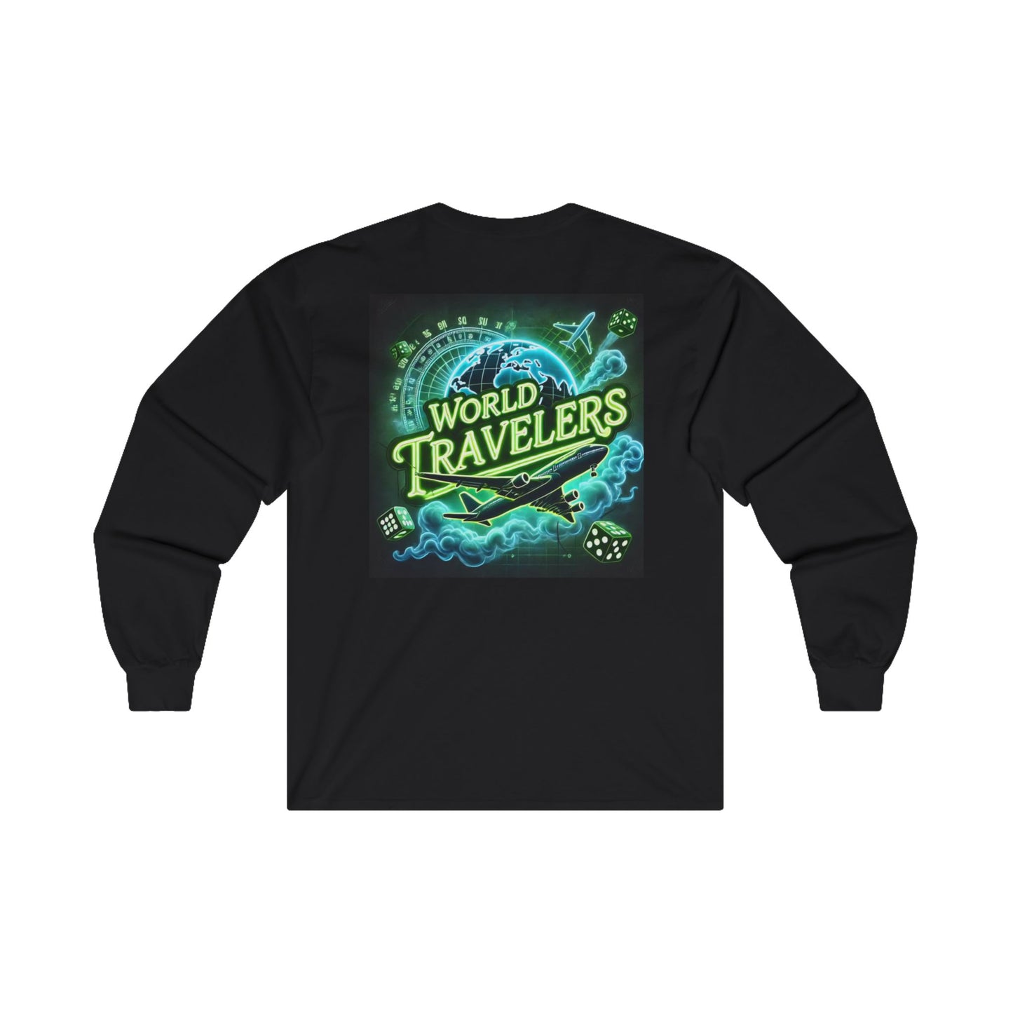 Unisex Ultra Cotton Long Sleeve Tee - Greenlight Gaming & World Travelers Design